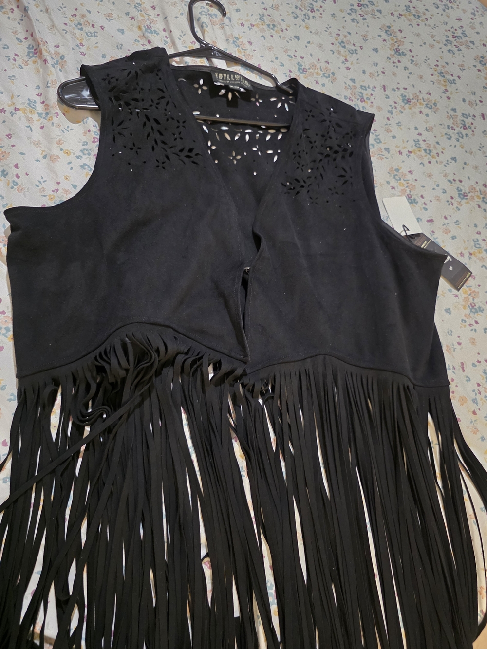 IDYLLWIND Fueled By Miranda Lambert Brown Fringe Vest Faux Suede Size XXL